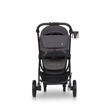 Geanta multifunctionala pentru mamici, Euro Cart, compatibila carucioarelor Corso si Crox, cu un compartiment si buzunare, impermeabila si complet rigida, dimensiune 44 x 27 x 14 cm, Iron