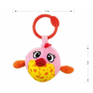 Jucarie din plus pentru agatat fosnaie si vibreaza Baby Fish Pink