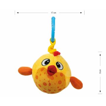 Jucarie din plus pentru agatat fosnaie si vibreaza Baby Fish Yellow