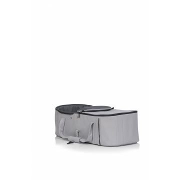 Port bebe Easy Go Echo Carrier, cu intaritura si manere pentru transport, cu husa de picioruse si capotina, dimensiune 75 x 30 x 20 cm, Cloud Gray