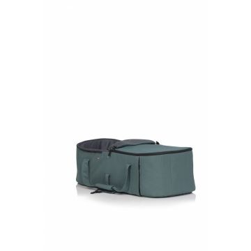 Port bebe Easy Go Echo Carrier, cu intaritura si manere pentru transport, cu husa de picioruse si capotina, dimensiune 75 x 30 x 20 cm, Sage Green