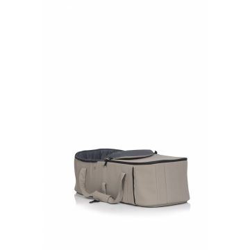 Port bebe Easy Go Echo Carrier, cu intaritura si manere pentru transport, cu husa de picioruse si capotina, dimensiune 75 x 30 x 20 cm, Savana Beige