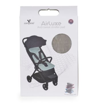 Protectie antitranspiratie Cangaroo AirLuxe Universal Grey pentru carucior, material 3D special, reduce transpiratia, potrivire universala