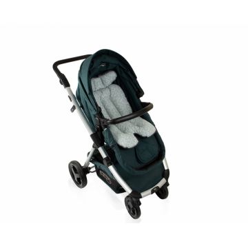 Saltea cu doua fete pentru carucior si scaun de masa BabyJem Verde