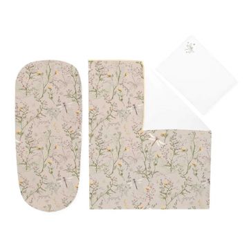 Set lenjerie pentru carucior Kikka Boo Secret Graden 6 piese Bej