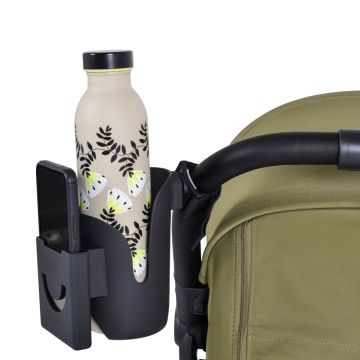 Suport multifunctional 2 in 1 pentru telefonsticlabiberon Cangaroo On The Go Negru,prindere universala cu velcro
