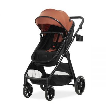Carucior 2 in 1 pentru copii Lorelli Aspen Picante, transformabil, reversibil, cadru din aluminiu, suspensii, adaptori pentru cos auto, geanta, greutate suportata 22 kg