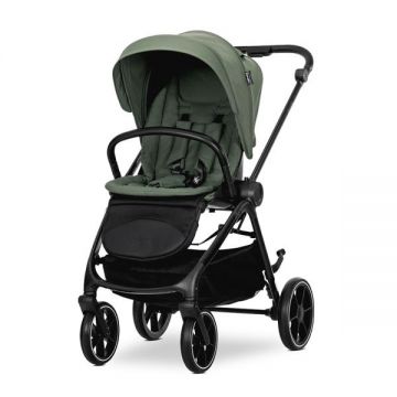 Carucior 2 in 1 pentru copii Lorelli Venice Green, cadru din aluminiu, suspensii, sezut reversibil, geanta, greutate admisa 22 kg