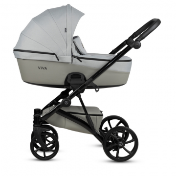 Carucior 2 in 1 Tutis Viva 5+ Crystal 058 din piele ecologica, sezut reversibil, spatar reglabil, roti cu blocare, bara detasabila, accesorii incluse
