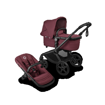 Carucior Bugaboo Fox 5 Renew Black Dark Cherry 2 in 1
