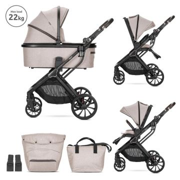 Carucior combinat 2 in 1 Lorelli Glory 2025 Beige