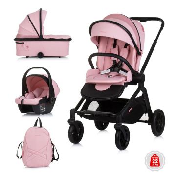 Carucior combinat 3 in 1 cu landou si scoica auto I Size (40-85 cm) Chipolino Magnum 2025 Marshmallow