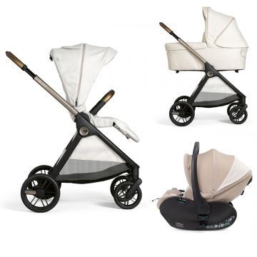 Carucior copii 3 in 1 Chicco Bellagio, Amber Glow (bej deschis), First Seat Recline, 0luni+