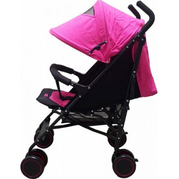 Carucior pentru copii Baby Care Pro 803B Fucsia pliere tip umbrela, Sport, Spatar reglabil in 7 trepte, Pozitie somn, Amortizoare, Cadru din aluminiu