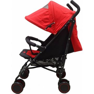Carucior pentru copii Baby Care Pro 803B Rosu pliere tip umbrela, Sport, Spatar reglabil in 7 trepte, Pozitie somn, Amortizoare, Cadru din aluminiu