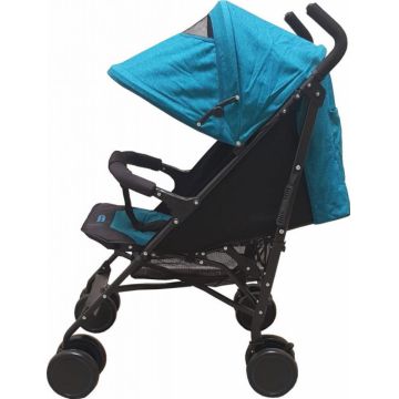 Carucior pentru copii Baby Care Pro 803B Turquoise pliere tip umbrela, Sport, Spatar reglabil in 7 trepte, Pozitie somn, Amortizoare, Cadru din aluminiu