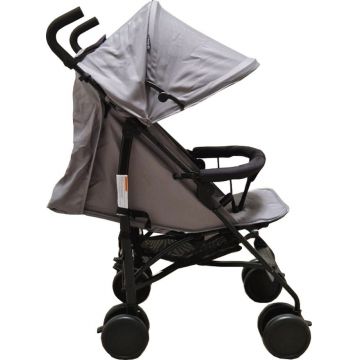 Carucior pentru copii Baby Care PRO 818B Gri sport tip umbrela, Spatar reglabil in 7 trepte, Pozitie somn, Amortizoare, Frana picior, Pliabil