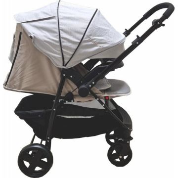 Carucior pentru copii Baby Care Pro SK10 Gri Deschis cu Maner reversibil, Spatar reglabil in 3 trepte, Frana picior, Pliabil
