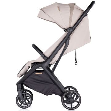 Carucior pentru copii Chipolino Diamond tiramisu, Cadru aluminiu, Spatar reglabil, suport picioare reglabil, Suspensii, greutate suportata 22 kg
