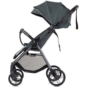 Carucior pentru copii Chipolino Sparkle basil sport cu suspensii, spatar reglabil, centura siguranta si pliere compacta