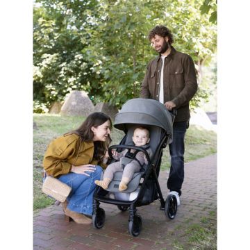 Carucior pentru copii Joie Parcel LX Signature Sandstone ultracompact, spatar si suport pentru picioare reglabile