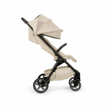 Carucior pentru copii Nuna x BMW TRVL LX Bej Mica ultracompact, spatar reglabil, pliere automat, suspensii