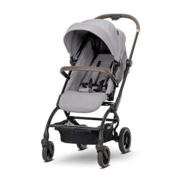 Carucior pentru nou-nascut, Lorelli Makaya, cu scaun rotativ 360 grade, cadru din aluminiu, pana la 22 kg, Grey