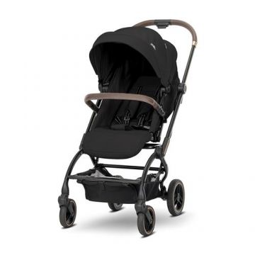 Carucior pentru nou-nascut Lorelli Makaya, cu scaun rotativ 360 grade, cadru din aluminiu, pana la 22 kg, Negru
