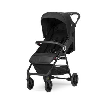 Carucior pentru nou-nascut, Lorelli Noir, sistem de pliere cu o singura mana, pana la 22 kg, Black