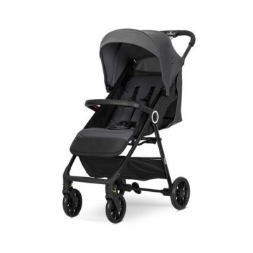 Carucior pentru nou-nascut, Lorelli Noir, sistem de pliere cu o singura mana, pana la 22 kg, Grey