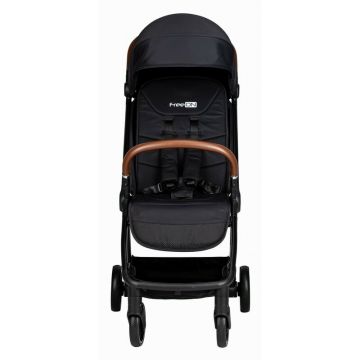 Carucior sport FreeON Bold, pliabil automat, roti cu suspensii, de la nastere pana la 22 kg, cu spatar reglabil in 3 pozitii, Black