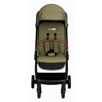 Carucior sport FreeON Bold, pliabil automat, roti cu suspensii, de la nastere pana la 22 kg, cu spatar reglabil in 3 pozitii, Green Army