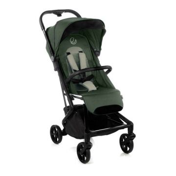 Carucior sport, Jane, Wing, Sistem compact de pliere, Cadru din aluminium, Usor, 6 Kg, De la nastere pana la 22 Kg, Cu geanta transport si husa de ploaie, Conform cu standardul european EN 1888-1:2018+A1:2022, Botanic, Resigilat