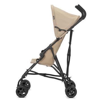 Carucior sport pentru copii Lorelli Vaya Beige, ultra light, manere ergonomice, roti spate cu frana sincronizata, greutate admisa 22 kg, varsta 6 luni+
