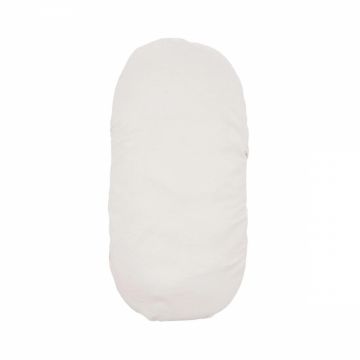 Cearsaf din velur cu elastic pentru carucior 90x50 cm Twins Alb