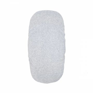 Cearsaf din velur cu elastic pentru carucior 90x50 cm Twins Gri