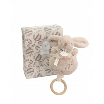 Iepuras muzical Doudou bej 20 cm