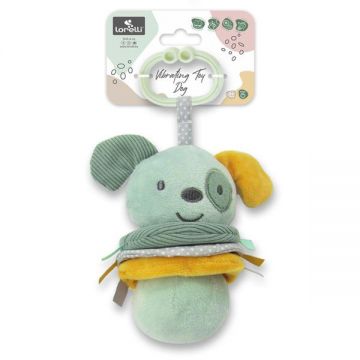 Jucarie de plus Catelus Verde 16 cm cu vibratie 0 luni+