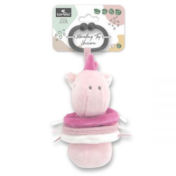 Jucarie de plus Unicorn Roz 16 cm cu vibratie 0 luni+