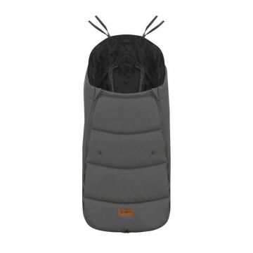 Sac de iarna, Jane, Dart, Pentru carucior, Universal, 13 x 45 x 93 cm, Material exterior hidrofug, Coal