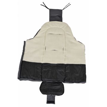 Sac de iarna pentru carucior Cangaroo Snuggly Grey impermeabil, captuseala fleece moale si calduroasa, orificii pentru centura de siguranta,dimensiune 90x42 cm