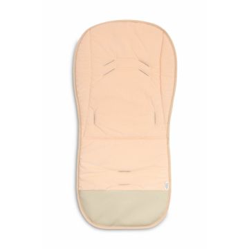 Saltea pentru carucior Sensillo Picnic Beige 80x40 cm cu doua fete BumbacCatifea,Suport picioare din piele ecologica usor de curatat,Orificii pentru centuri siguranta