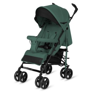 Carucior sport compact, Lionelo, Irma, Spatar ajustabil in 4 pozitii, Suport picioare reglabil, Manere rotative, Pliere tip umbrela, 6- 36 luni, Pana la 15 kg, Conform cu EN1888-1:2018, Verde smarald