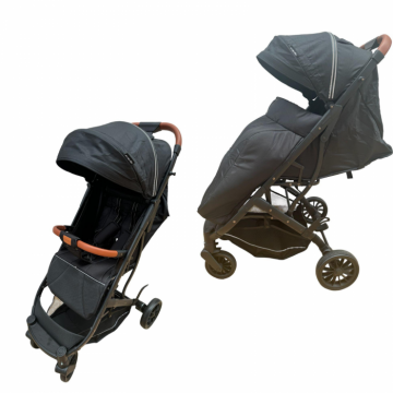 Carucior sport cu husa pentru picioare, pliere rapida tip troller, S1 Negru