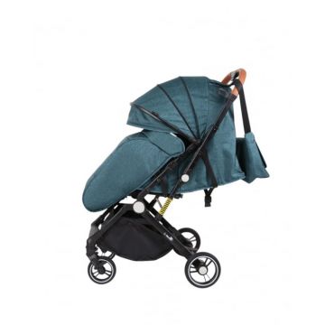 Carucior sport L-Sun, C6, Verde, pliabil tip troller, cu maner reversibil, husa de picioare si gentuta