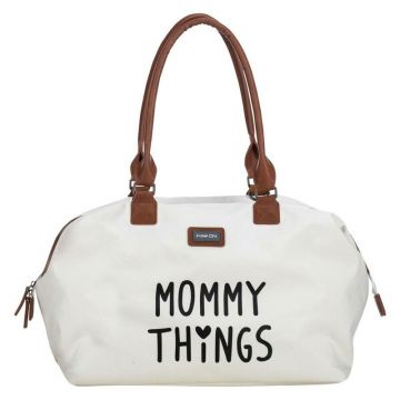Geanta mamici FreeON Mommy things Beige, spatioasa si practica, cu multiple buzunare, include si 2 genti mai mici