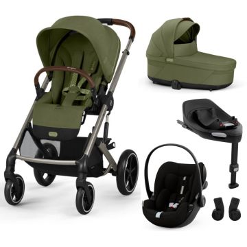 Pachet Black Friday Carucior Cybex Balios S Lux 4 in 1 Taupe Moss Green