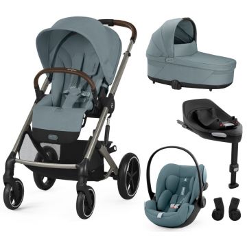 Pachet Black Friday Carucior Cybex Balios S Lux 4 in 1 Taupe Stormy Blue