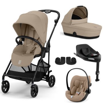 Pachet Carucior Cybex Melio Carbon 4 in 1 Almond Beige