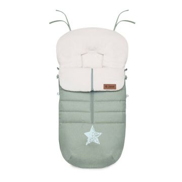 Sac de iarna, Jane, Nest, Pentru carucior, Universal, 95 x 46 cm, Material interior din fleece, Forest Green